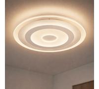 Plafonnier lampe de chambre blanche plafonnier moderne LED CCT, métal acrylique, 1x LED 36W 2190lm 3000,4000,6000K, DxH 40x4,5 cm