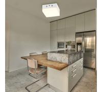 Plafonnier Suspension Luminaire de Cuisine Blanc LED Couloir Carré L 9 CM