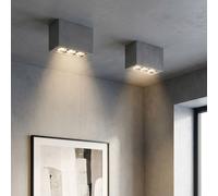 Plafonnier Luminaire de Salon Plafonnier LED Bêton Gris 3-Flammig 2er Set