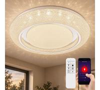Plafonnier Suspension Lustre en Cristal Smart Sterneneffekt Dimmer App Tdc LED