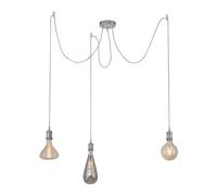 Plafonnier suspension rétro lampes suspendues salon moderne lampe suspendue réglable en hauteur 3 flammes industriel, métal, 3x E27, H 300 cm