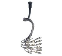 Plafonnier/Suspension Turciù 16 H 90-160cm/base H x Ø 11x7cm/16x flex nickel L x Ø 150x0.85cm