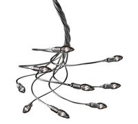 Plafonnier/Suspension Turciù 9 H 90-160cm/base H x Ø 2.5x9cm/9x flex nickel L x Ø 150x0.85cm