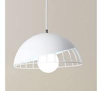 Plafonnier Suspensions Métal E27 Moderne Lustre Luminaire Rétro Le fer Suspendue Lumières pour Salle de séjour Le restaurant Chambre à coucher (Blanc)