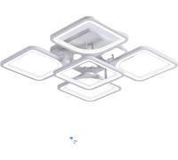 Plafonnier, télécommande, intensité variable, 4+1 blanc