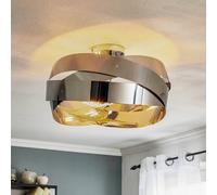 Plafonnier Tornado Domiluce, dimmable, argenté, Salon / Salle à manger, Métal, Moderne, Plafonnier