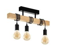 PLAFONNIER TOWNSHEND NOIR/MARRON NT 3X E27/ 60W 32915