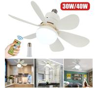 Plafonnier ventilateur 40W avec lampe et télécommande 3 vitesses,E27ventilateur de plafond-52 X 19.5CM