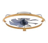 Plafonnier ventilateur 50 cm avec lumière LED, extra plat, télécommande, 6 vitesses, éclairage dimmable pour chambre et salonAspect