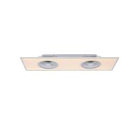 Plafonnier ventilateur de plafond avec télécommande d'éclairage 2 ventilateurs chambre dimmable CCT, 1x LED 24W blanc chaudblanc froid, LxlxH 120x40x12,5 cm