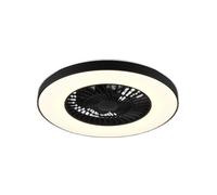 Plafonnier ventilateur LED 38W 4400lm CCT 2700-6500K noir mat blanc télécommande IP20 - Mantra - HALMSTAD R62672132