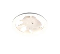 Plafonnier ventilateur LED blanc rond 22W CCT 2700-6500K télécommande