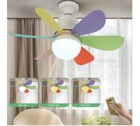 Plafonnier Ventilateur - MOOHOP - E27 - 12W Ventilateur - 40W Lampe - Télécommande - LED