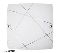 Plafonnier verre carré blanc 30cm E27 Rabalux Phaedra
