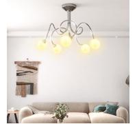 Vidaxl Plafonnier Avec Abat-Jour Ronds En Verre Pour 5 Led G9