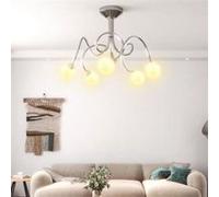 Vidaxl Plafonnier Avec Abat-Jour Ronds En Verre Pour 5 Led G9