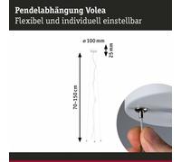 Plafonnier Volea Accessoire Suspension Blanc Et Argenté Métal