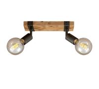 Plafonnier Wood Basic À 2 Lampes bois clair, gris-brun