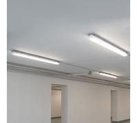 Plafonniers LED pour locaux humides 120 cm Lampes à vasque pour locaux humides LED 120 cm Lampes de garage Tube LED, branchement en série, 1x LED 36 watts 4320 lumens blanc froid, set de 3 pièces