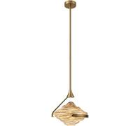 Plafonniers, Suspension Simple à LED en Verre, Lampes à Tige Réglable, Lampe Suspendue De Plafond, Lustre Doré Antique, éclairage D'intérieur Modern, Copper - Brown Glass