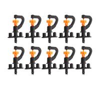 PLAFOPE 10 Pièces Arroseur Rotatif Micro pour Jardin en Plastique Noir avec Mécanisme Auto-Rotation, Raccord 4/7mm, Couverture d'eau Uniforme pour Plates-Bandes et Plantes en Extérieur
