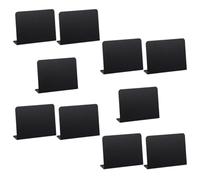 PLAFOPE 10pcs Mini Tableaux Noirs Décoratifs en Pvc pour Buffet, Pancartes Ardoise Multifonctionnelles, pour Menu et Étiquettes Alimentaires