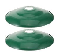 PLAFOPE 2 Pièces Couvercle de Protection pour Lumière Industrielle en Émail Vert, Diamètre 30cm, Étanche, pour Ampoule E27, pour Lampes Murales Extérieures et Espaces Industriels