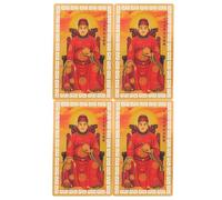 PLAFOPE 4 Pièces Carte de Protection de L'année Lunaire 2027 en Métal | Style Chinois Traditionnel, Format Classique pour Présentoir, Usage Portefeuille ou Porte-cartes, Nouvel An Chinois