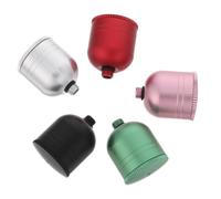 PLAFOPE 5 Pièces Metal Airbrush Paint Cups Lidded Leakproof Replacement Reservoirs For Fine Detail Model Painting Portable Multi Color Set For Hobby And Craft Mixing