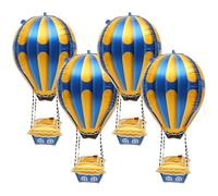 PLAFOPE Ballons Montgolfière Accessoires Charmants en Aluminium Lot de 4 pour Décoration de Fête pour Shower ou Anniversaire D'garçon et Filles