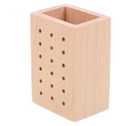 PLAFOPE Bloc à Outils 18 Trous Bois Support de Fraise et Embouts pour Ongles Organiseur de Bureau pour Forets Adapté Salons Professionnels et Maison