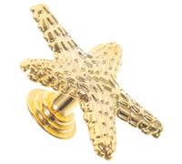 PLAFOPE Boutons de tiroir Étoile de Mer en Alliage or 2.36X2.36X0.94In avec Trou de 4mm pour Décorer ou Mettre à Jour Commode et Armoires