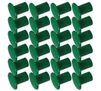 PLAFOPE Capuchons de Protection Forme Ronde en Plastique Vert Lot de 24 Protègent Fissures et Déformations pour Tiges de Jardin en Bambou en Extérieur