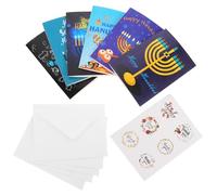 PLAFOPE Cartes de Vœux Design Unique et Chic, pour Célébrations en Papier Enveloppes pour Fête de Hanouka et Invitations de Fête