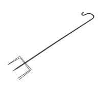 PLAFOPE Crochet de jardin en fer noir, antirouille, support de lampadaire, idéal pour cour et jardin, installation rapide