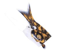 PLAFOPE Drapeau Koinobori en Soie Noire Style Estampage à Chaud, Décoration Murale Japonaise Élégante pour Boutique ou Bateau, Ornement Poisson Fête des Garçon et Filles