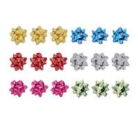 PLAFOPE Fleurs Décoratives Forme Étoile 3D Autocollantes en Papier 18 Pièces Design Créatif Ambiance Festive Noël Couleur pour Décoration de Boîte Couleur
