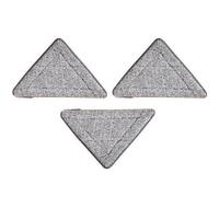 PLAFOPE Kit de 3 Têtes de Balai Triangulaires Rechargeables en Fibre Réutilisable et Lavable pour Carrelage et Céramique, pour Vadrouille de Nettoyage Domestique