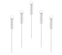 PLAFOPE Lot de 5 Brosses en Nylon à Tête Souple pour Nettoyage Intérieur sans Rayures, Acier Inoxydable, Design Créatif, pour Bouteilles et Tubes à Essai