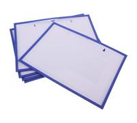 PLAFOPE Lot de 5 Pochettes Magnétiques A4 en Plastique Bleu Réutilisables pour Bureau et Salle de Classe, Protège-documents Rigides pour Organisation et Suivi des Papiers