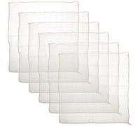 PLAFOPE Lot de 6 Passoires à Tofu en Tissu 100% Coton 40x40 Cm, Étamine Alimentaire Réutilisable pour Filtration Multi-usage, Linge Filtrant Cuisine, Pâtisserie et Préparation de Yaourt