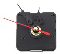 PLAFOPE Mouvement Horloge Mécanisme de Remplacement D'horloge Murale en Plastique Noir Quartz Silencieux Simple à Monter Soi-même, pour Horloges sans Cadre et Bibliothèque