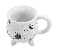 PLAFOPE Mug Mug Service 1pc en Céramique Blanche Chaudron de Sorcière Tasse à Café Décorative Halloween, Tasse en Porcelaine pour Boissons Chaudes pour Maison, Cadeau Original Fête