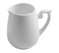PLAFOPE Pichet à Sirop en Céramique Blanc 160ml pour Crème à Café Mousseur Solide, Design Moderne et Pratique pour Hôtel et Restaurant Occidental