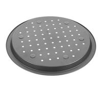 PLAFOPE Plaque à Pizza Ronde en Acier Carbone avec Trous, Moule Robuste et Multi-usages pour Cuisson Maison et Pizzeria, Outil pour Pizza et Pâtisserie