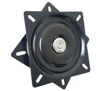 PLAFOPE Plaque pivotante rotative 360° en Acier laminé à Froid Noir, mécanisme de pivotement des Meubles, pour Fauteuil pivotant et Tabouret de Bar