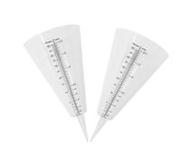PLAFOPE Pluviomètre Conique Transparent en Plastique Blanc 2 Pièces | Échelle Graduée Lisible, Relevé des Précipitations, Usage Jardin pour Statistiques Météo et Arrosage Contrôlé