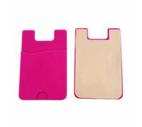PLAFOPE Portefeuille Adhésif 3 Pièces en Silicone Antidérapant Support de Carte Crédit Pochette Pratique pour Téléphone Portable pour Smartphone