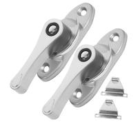 PLAFOPE Sets de Verrous de Sécurité Protection Vie Privée en Pvc Lot de 2 Argentés, Crochet Garantissant la Sécurité pour Fenêtres Coulissantes Garçon et Filles