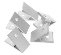 PLAFOPE Support de montage en profilé d'aluminium 45 degrés, équerre en profilé d'aluminium argent, 5 pièces, construction flexible pour professionnels et bricolage